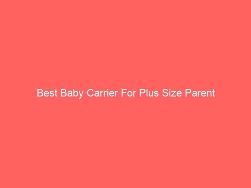 Read more about the article Best Baby Carrier For Plus Size Parent