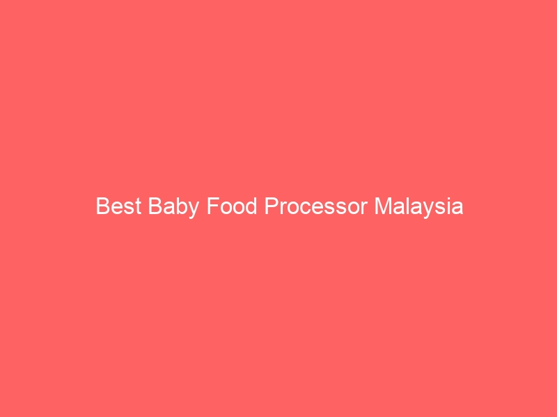 Read more about the article Best Baby Food Processor Malaysia
