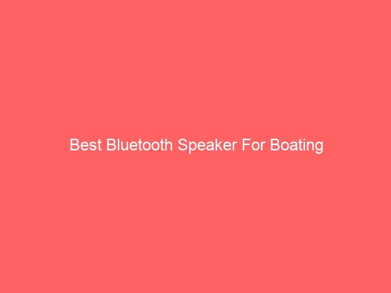 Read more about the article Best Bluetooth Speaker For Boating