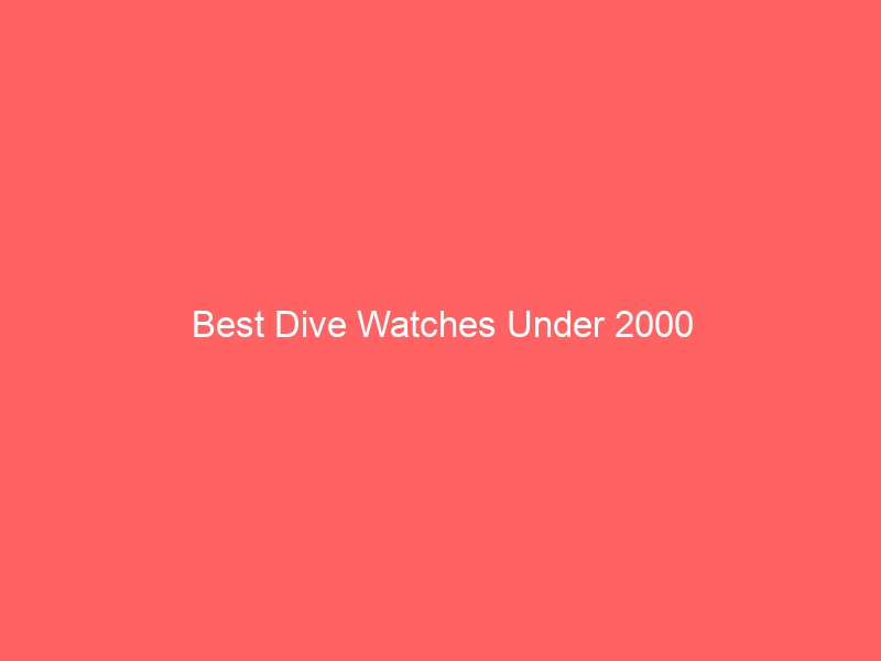 Read more about the article Best Dive Watches Under 2000