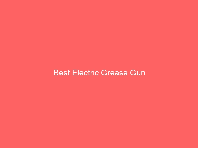Read more about the article Best Electric Grease Gun