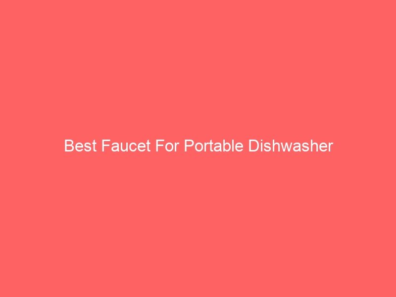 Read more about the article Best Faucet For Portable Dishwasher