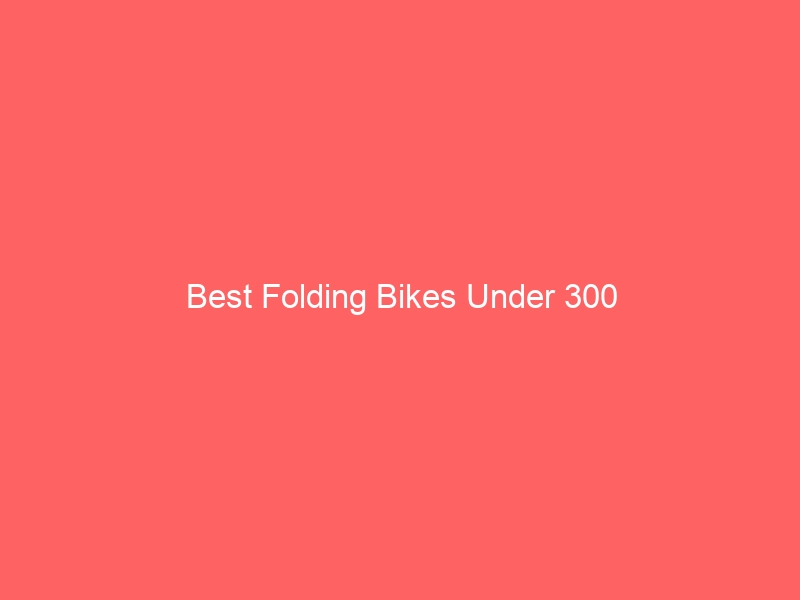 Read more about the article Best Folding Bikes Under 300