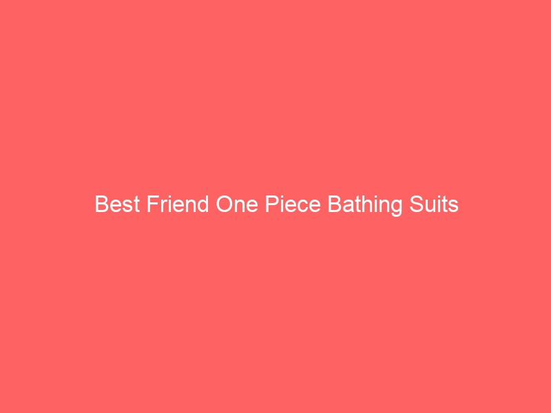 Read more about the article Best Friend One Piece Bathing Suits