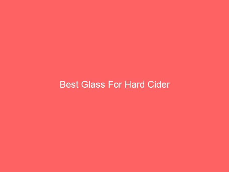 Read more about the article Best Glass For Hard Cider