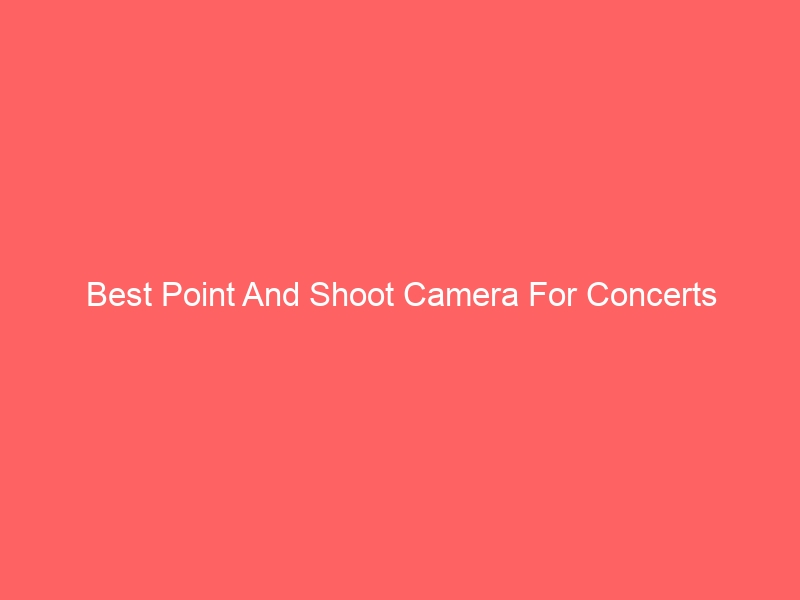 Read more about the article Best Point And Shoot Camera For Concerts