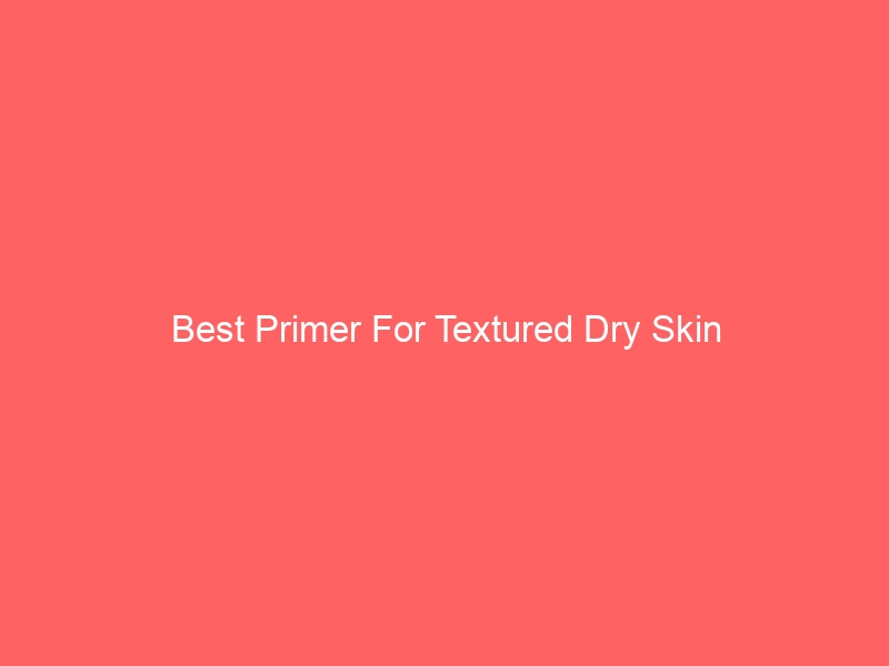 Read more about the article Best Primer For Textured Dry Skin