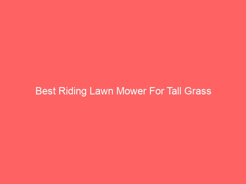 Read more about the article Best Riding Lawn Mower For Tall Grass