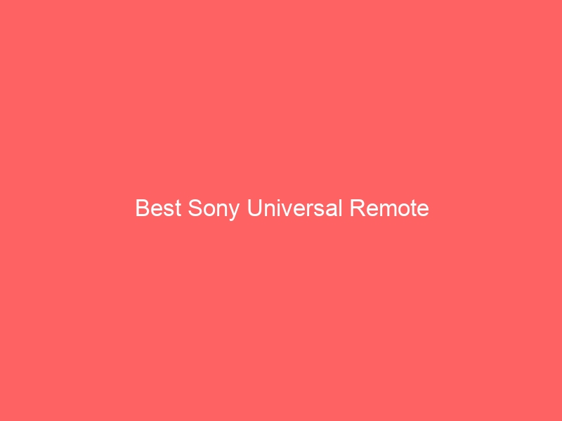 Read more about the article Best Sony Universal Remote