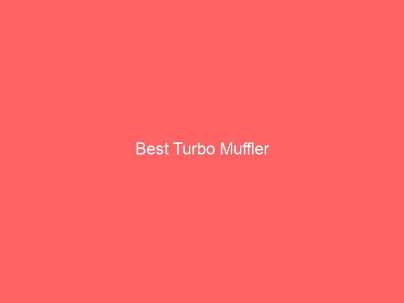 Read more about the article Best Turbo Muffler