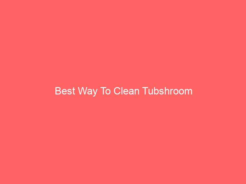 Read more about the article Best Way To Clean Tubshroom