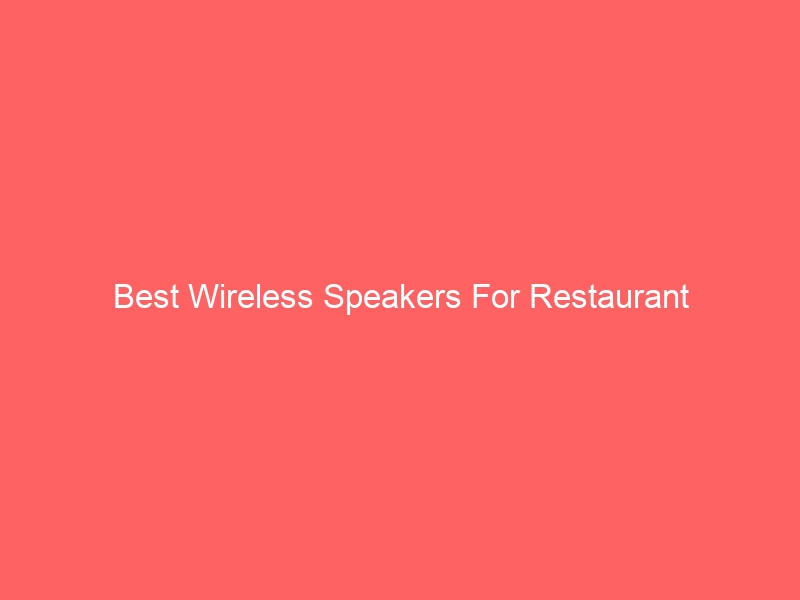 Read more about the article Best Wireless Speakers For Restaurant